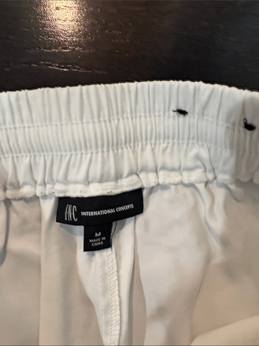 INC International Concepts White Cargo Joggers with Elastic Cuffs - Picture 2 of 3